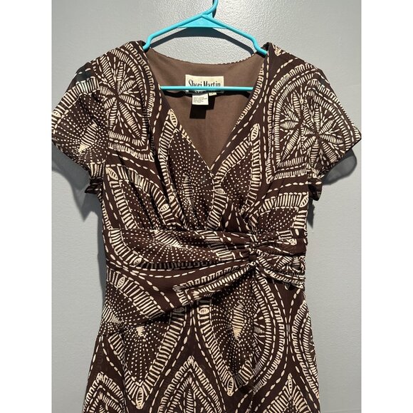 Vintage Women’s Size 6 Brown Fall Dress Cottagecore Romantic Midi Retro Chic - Picture 4 of 9